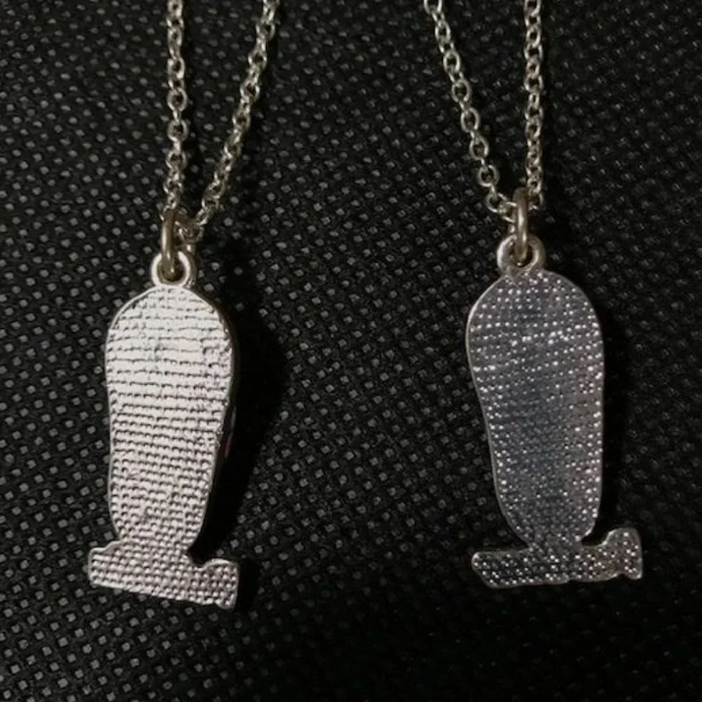 Set of 2 Justice Friends Forever Floral Stripe Beach Sandal Enamel Necklaces
